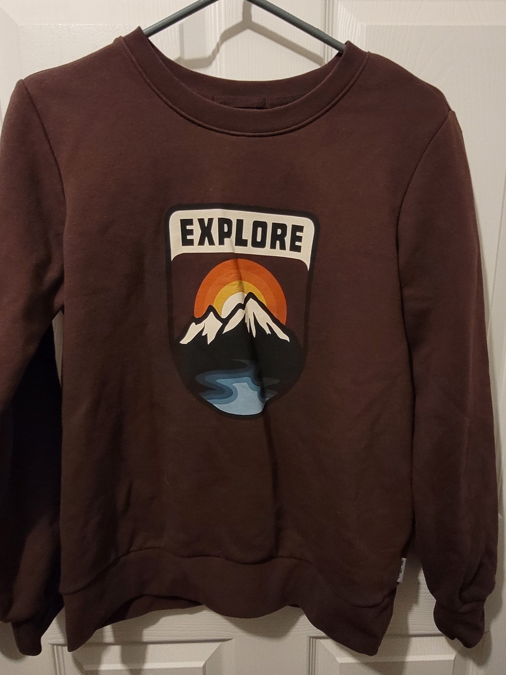 Explore Graphic Crewneck Sweatshirt - Brown